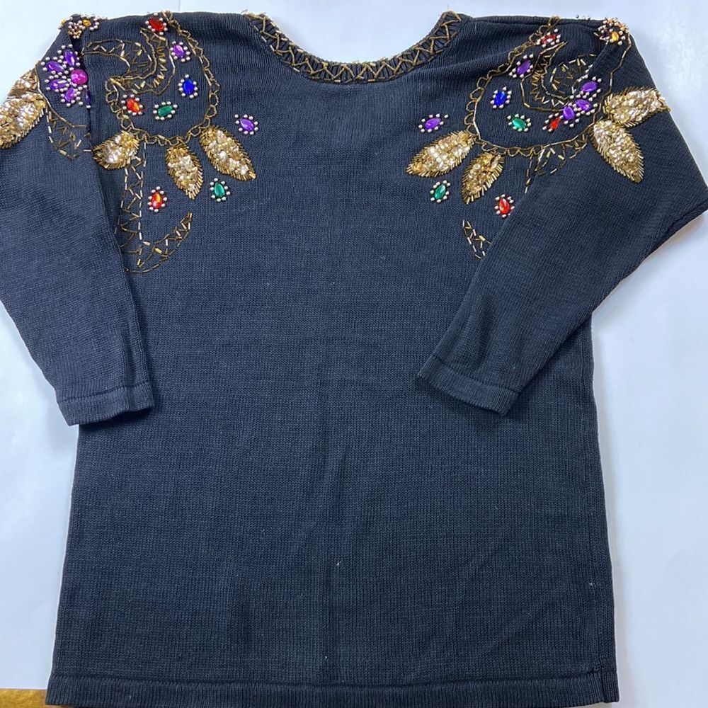 Vintage Bonnie Evans Christmas Woman Sweater Size S